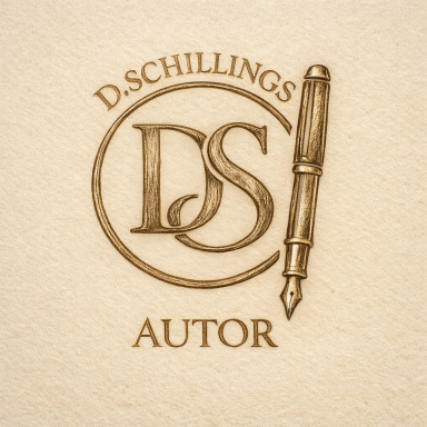 Logo in sepia Autorenlogo auf Atelierpapier