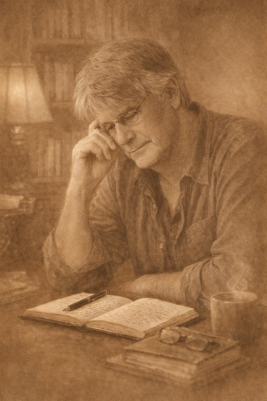 Detlef Schillings beim lesen lesender Schillings