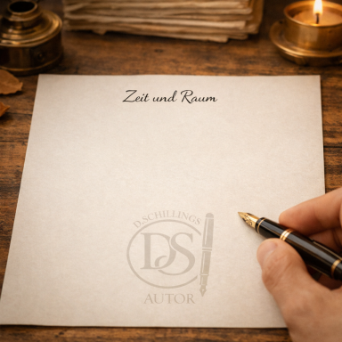 Zeit und Raum auf dem Papier ein leeres Blatt Papier , auf dem Zeit und Raum steht