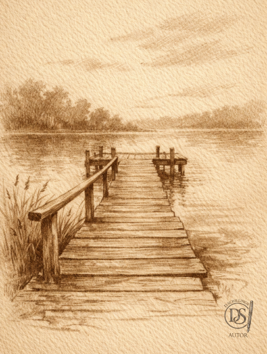 Steg im Wasser Steg am einsamen See
