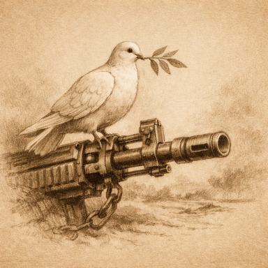 Große Taube auf Gewehr Hoffnung 3