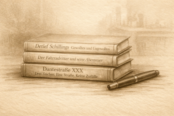 Schillings Buchtitel gezeichnet