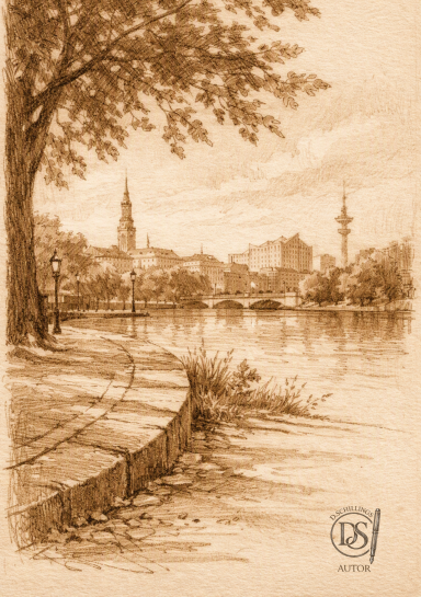 Michel und Fernsehturm Hamburg Wanderweg in Hamburg