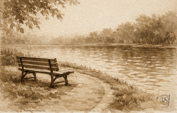 Alsterblick Parkbank an der Alster