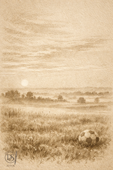 Fußballerwartungen in sepia Fußballerwartung am morgen